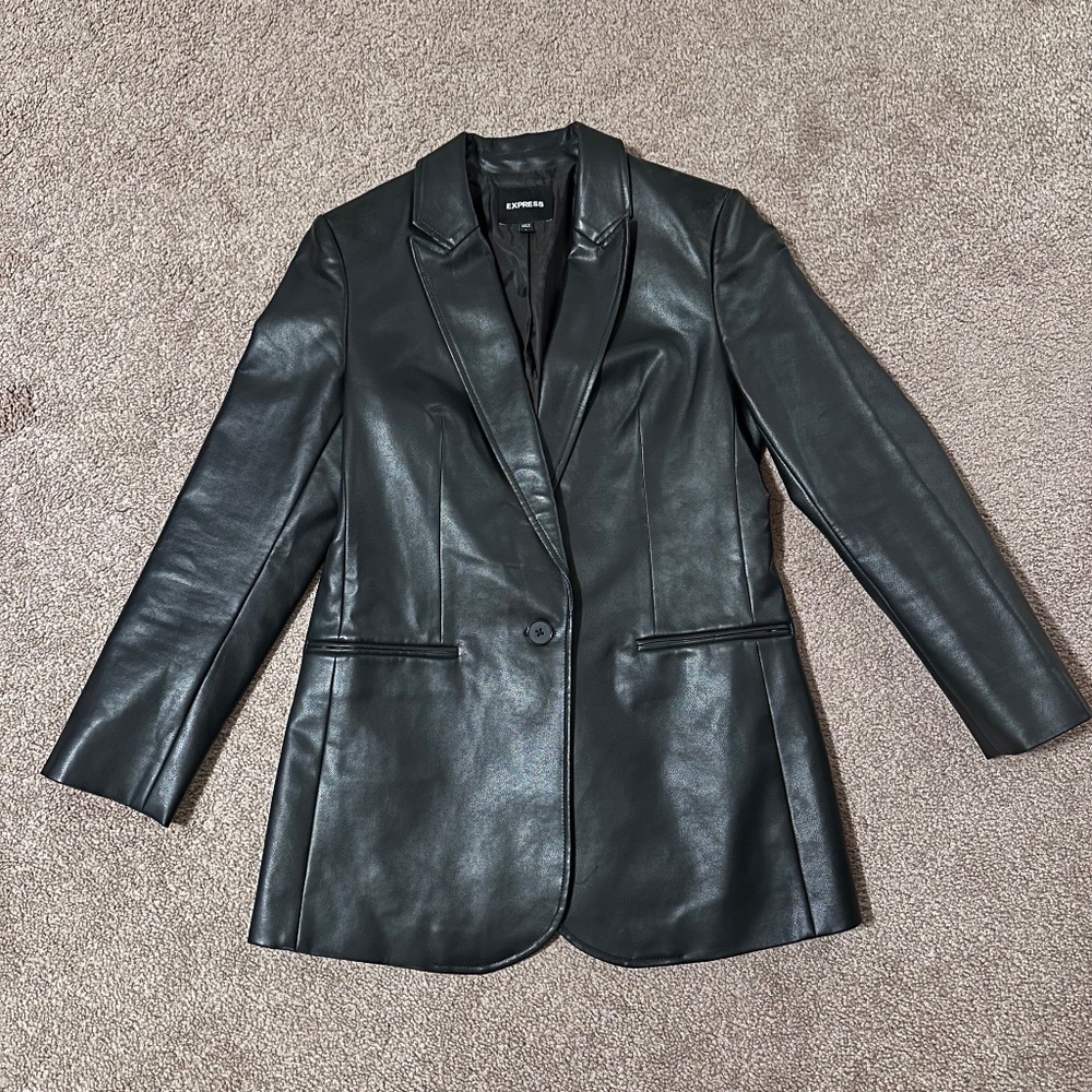 Leather blazer